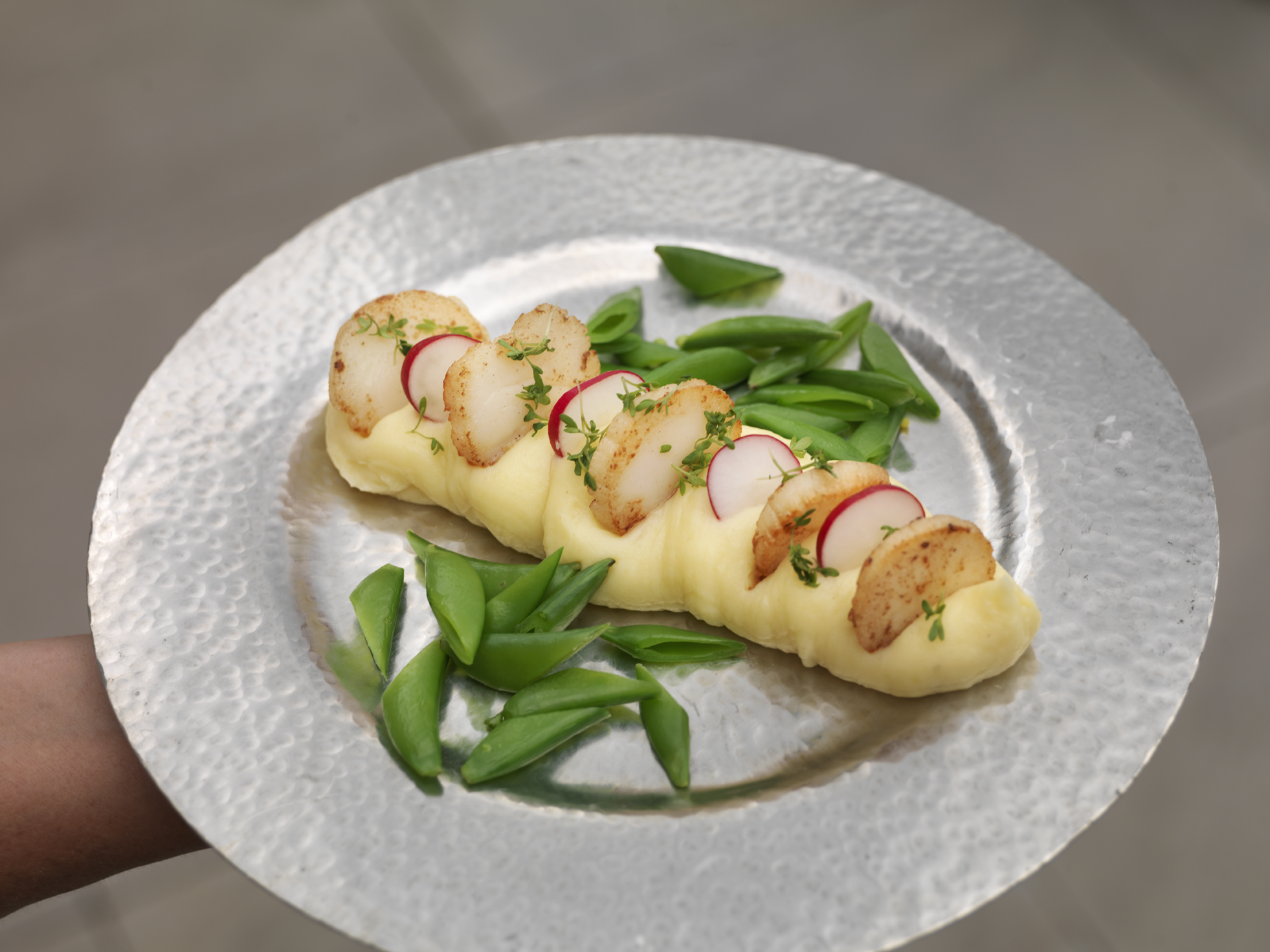 Potatismos med pilgrimsmusslor