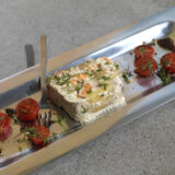 Potatisterrin med ost och skaldjur