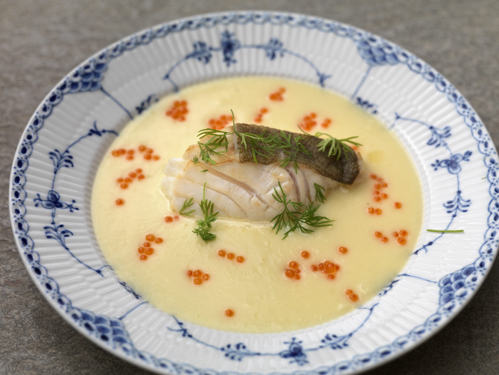 Potatissmörsås med torskrygg